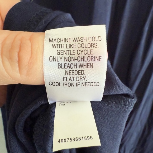 A:glow Elegant Navy Blue Maternity Nursing‎ Breastfeeding Dress Large - Picture 6 of 8